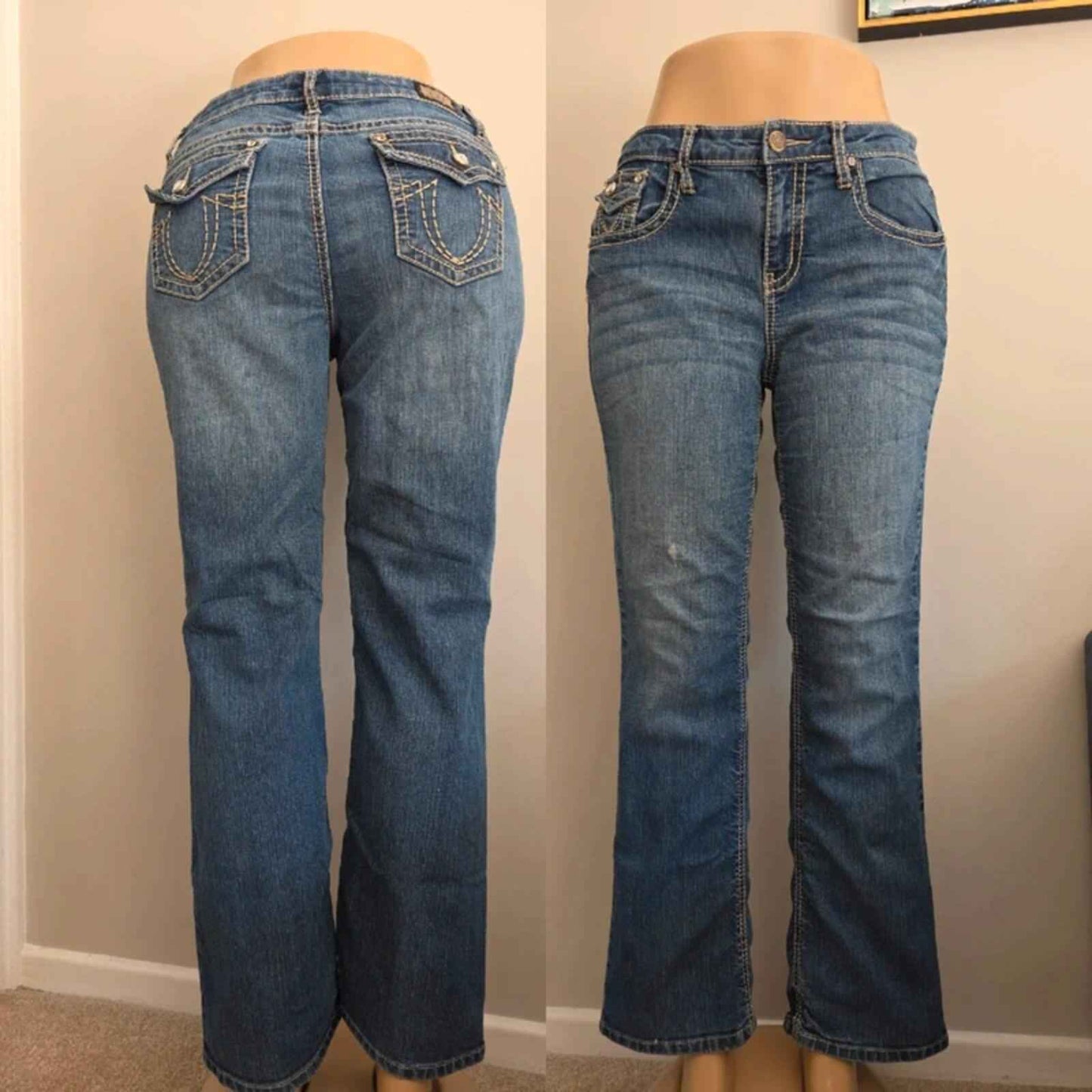 Earl Jeans Mid Rise Bootcut Vintage Y2K Jeans UK Size 12 Petite