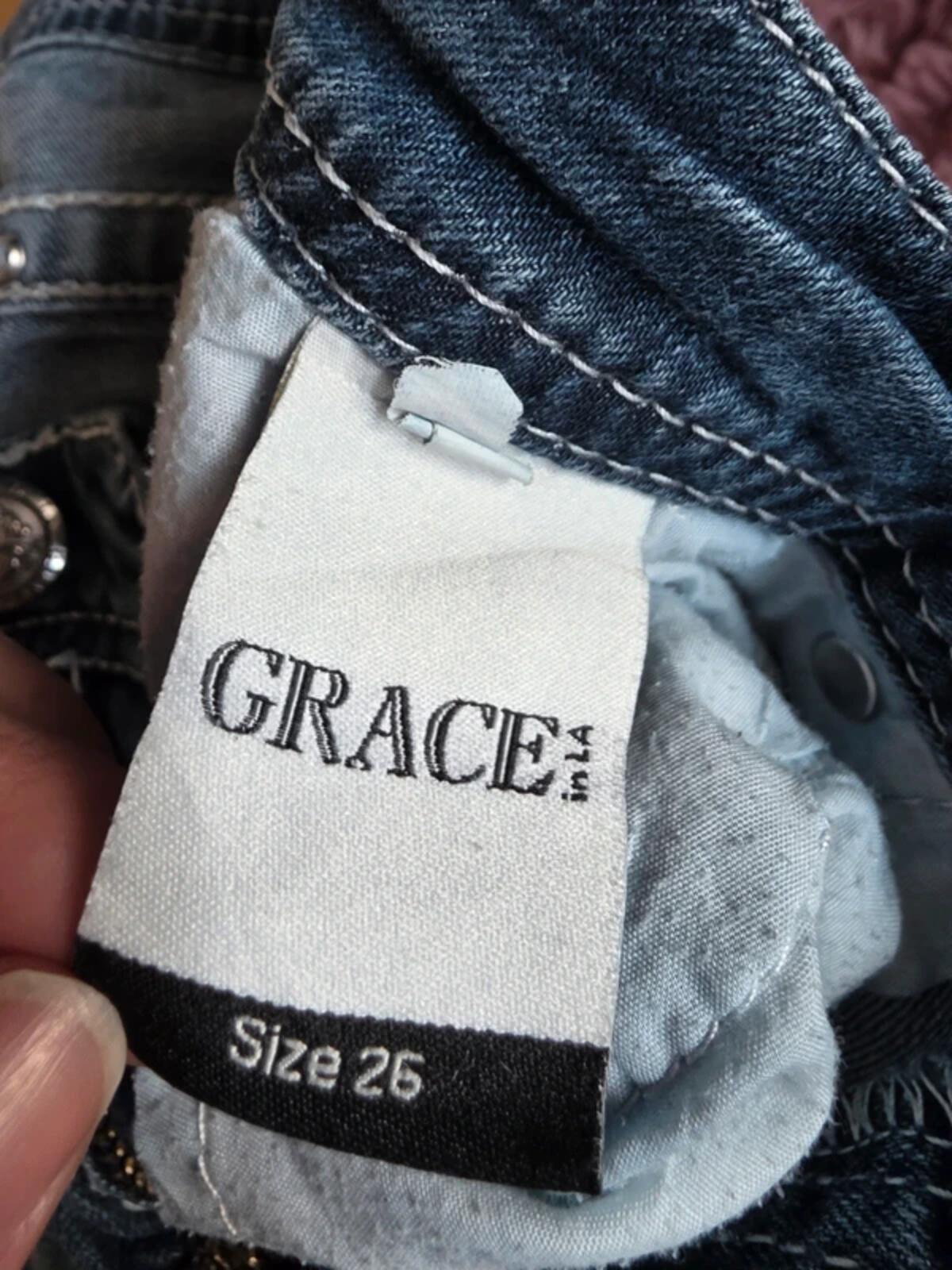 Grace in LA Mid Rise Bootcut Vintage Y2K Jeans UK Size 8 Tall