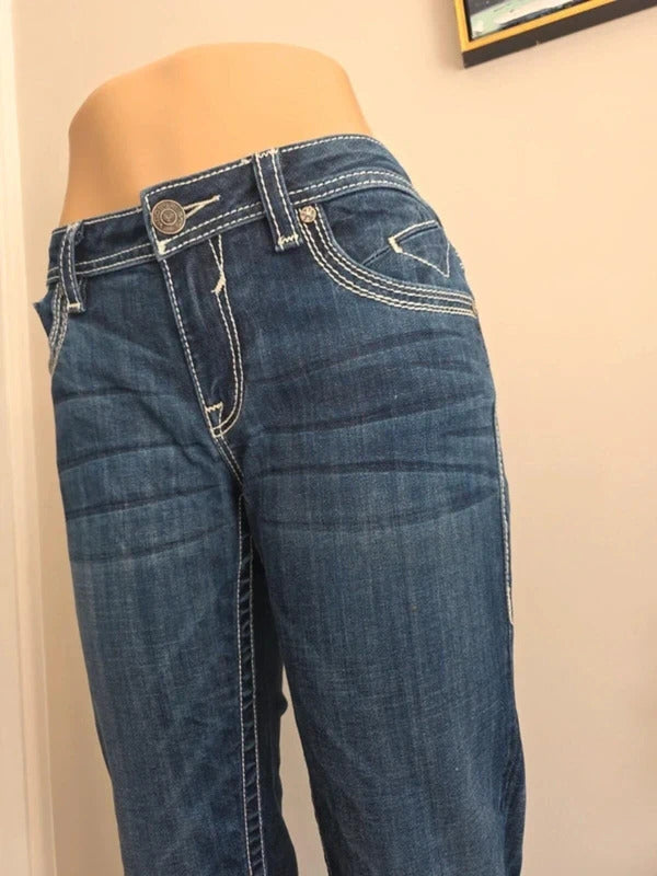 Vigoss Mid Rise Skinny Vintage Y2K Jeans UK Size 12 Petite