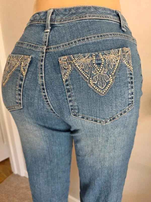 Vintage Y2K Style & Co Mid Rise Capri Jeans UK Size 10