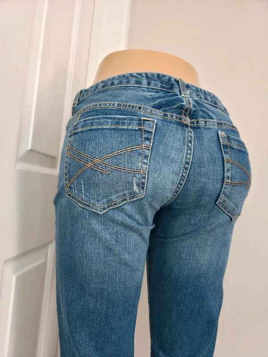 Aeropostale Mid Rise Flared Vintage Y2K Jeans UK Size 10 Petite