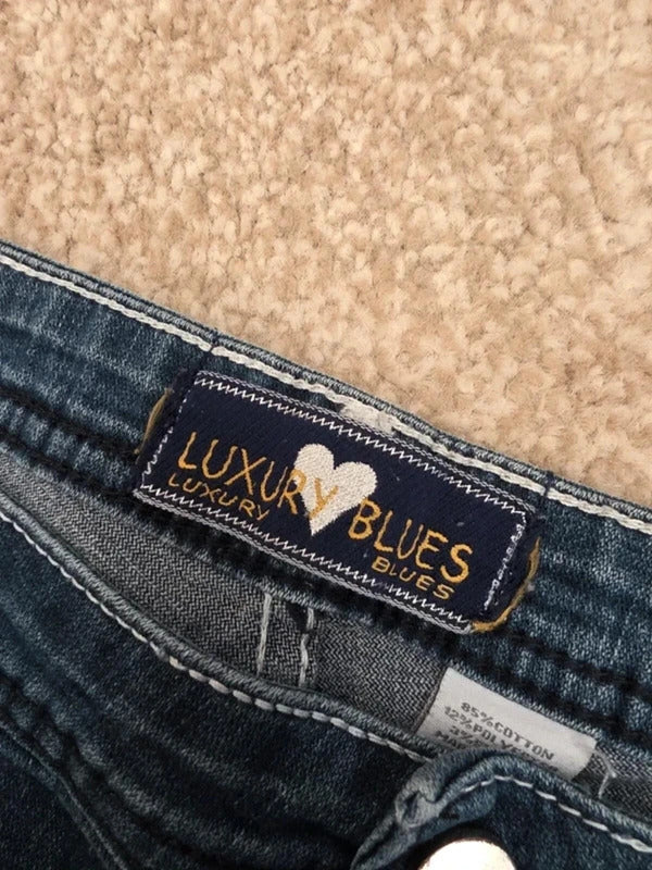 Luxury Blues Mid Rise Bootcut Vintage Y2K Jeans UK Size 12