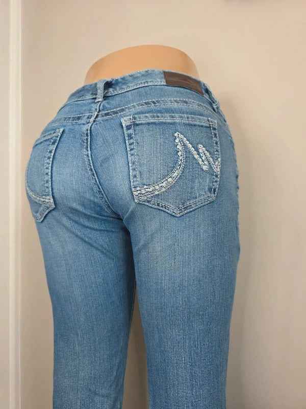 Maurices Ultra Low Rise Bootcut Vintage Y2K Jeans UK Size 6/8 Tall