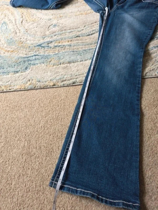 Love Indigo Mid Rise Bootcut Vintage Y2K Jeans UK Size 12