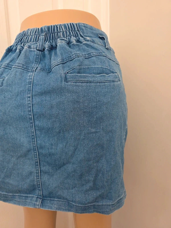 Japanese Denim Mini Skirt UK Size 8