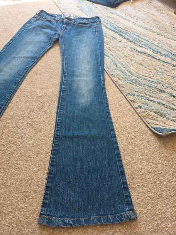 Authentic American Heritage Ultra Low Rise Bootcut Vintage Y2K Jeans UK Size 4