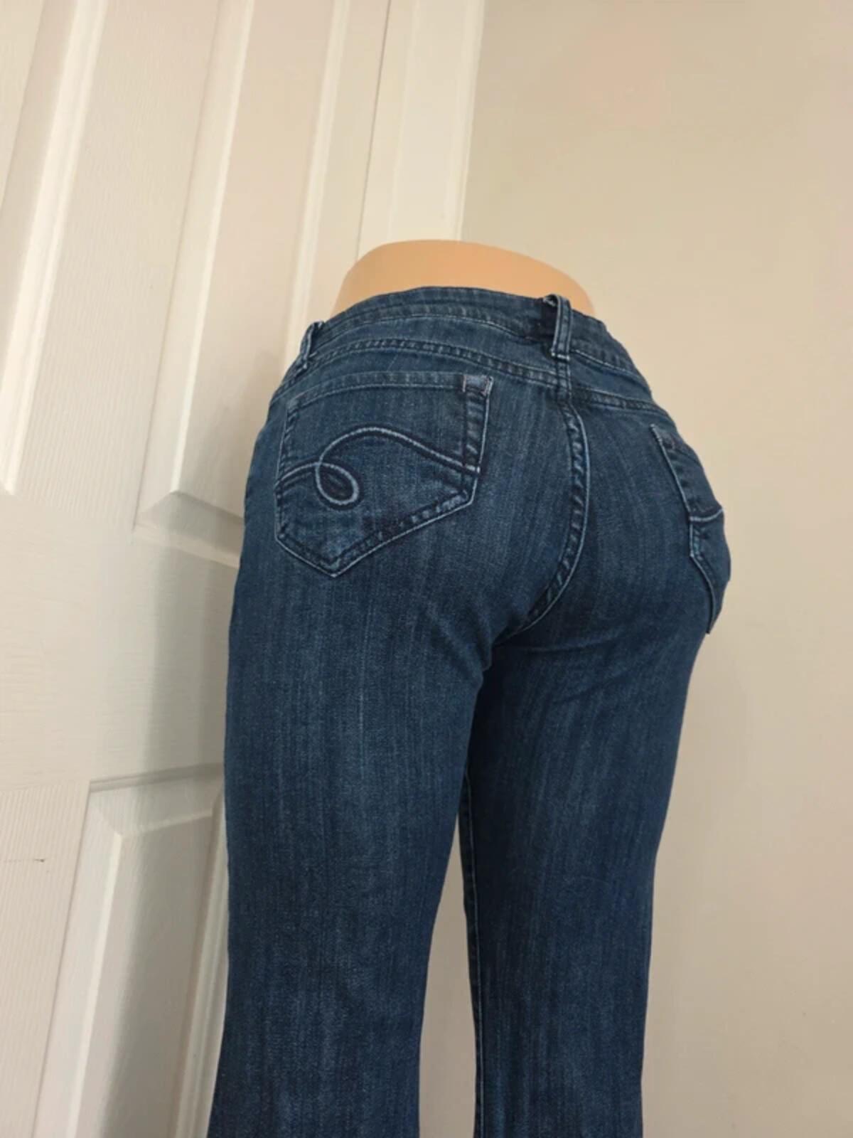 See Thru Soul Low Rise Flared Vintage Y2K Jeans UK Size 8