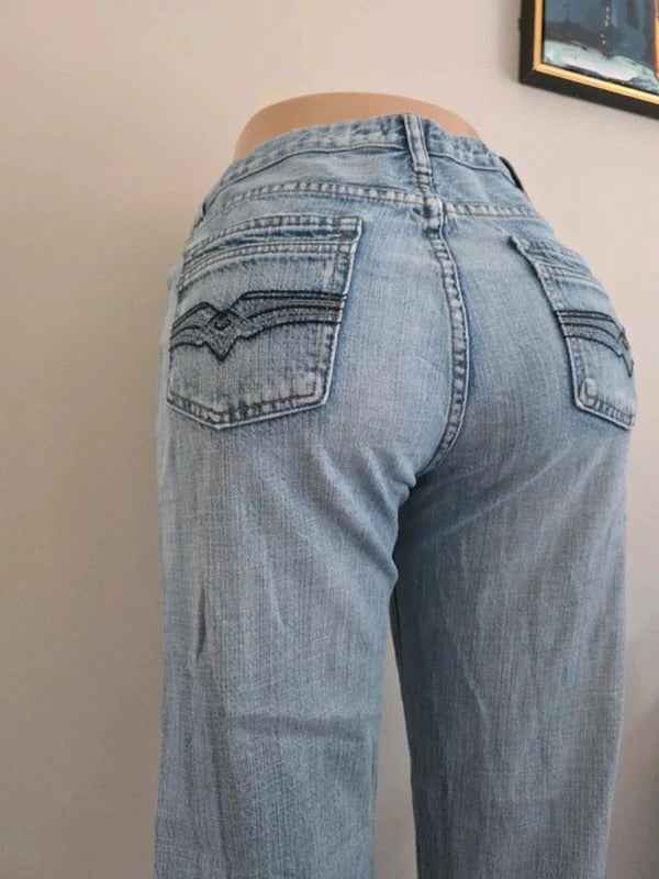Bailey’s Pt. Vintage Y2K Mid Rise Wide Leg Bootcut Jeans UK Size 8/10 Petite