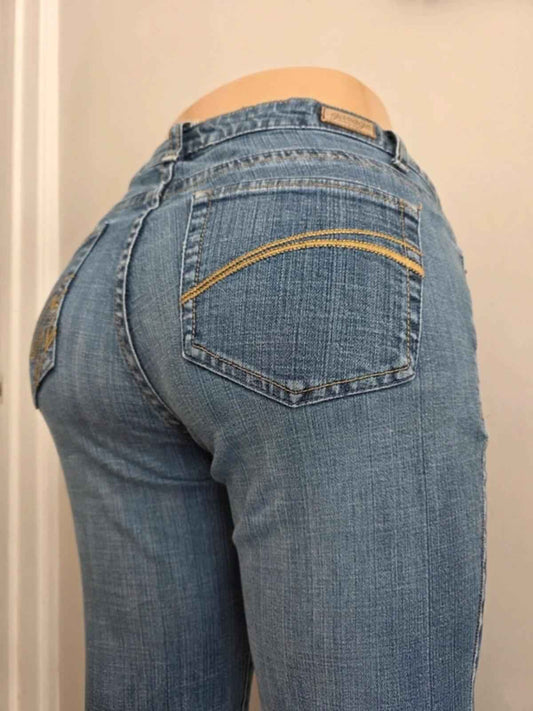Garage Mid Rise Straight Vintage Y2K Jeans UK Size 12/14 Tall