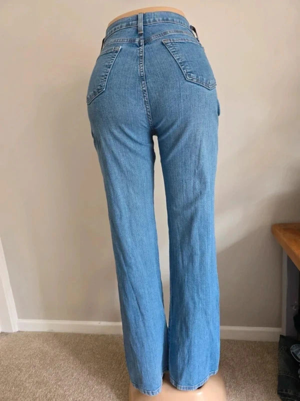Vintage Y2K NYDJ High Rise Flared Jeans UK Size 10