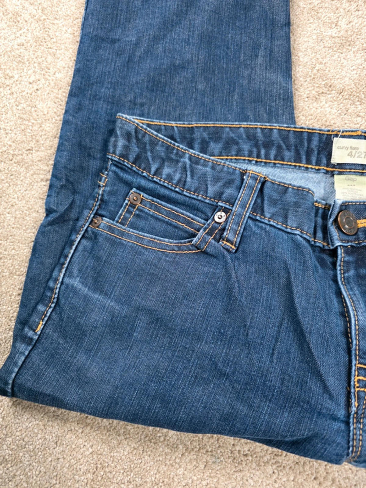 Vintage Y2K GAP Low Rise Bootcut Jeans UK Size 10 Petite