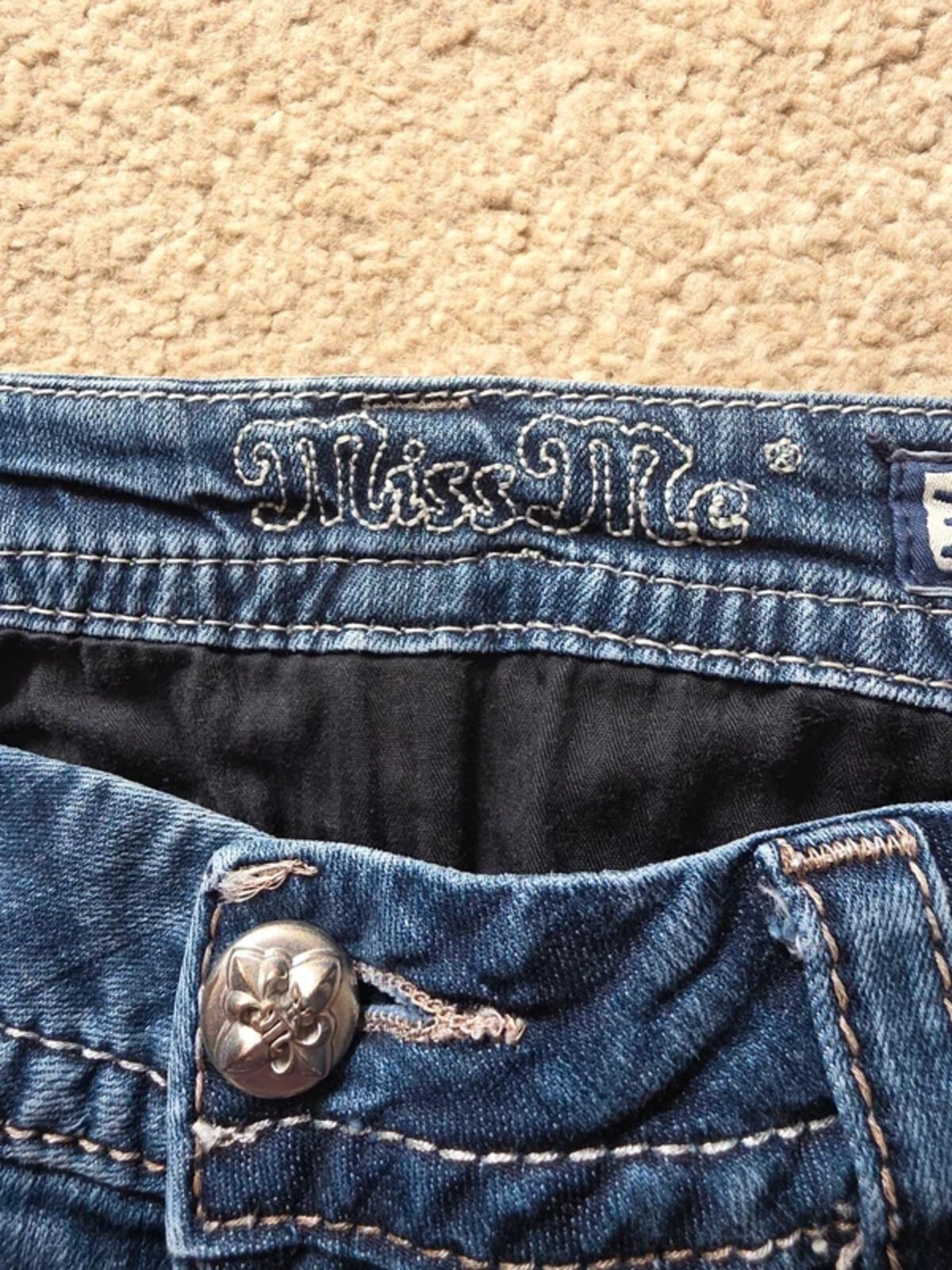 Miss Me Mid Rise Bootcut Vintage Y2K Jeans UK Size 14 Petite
