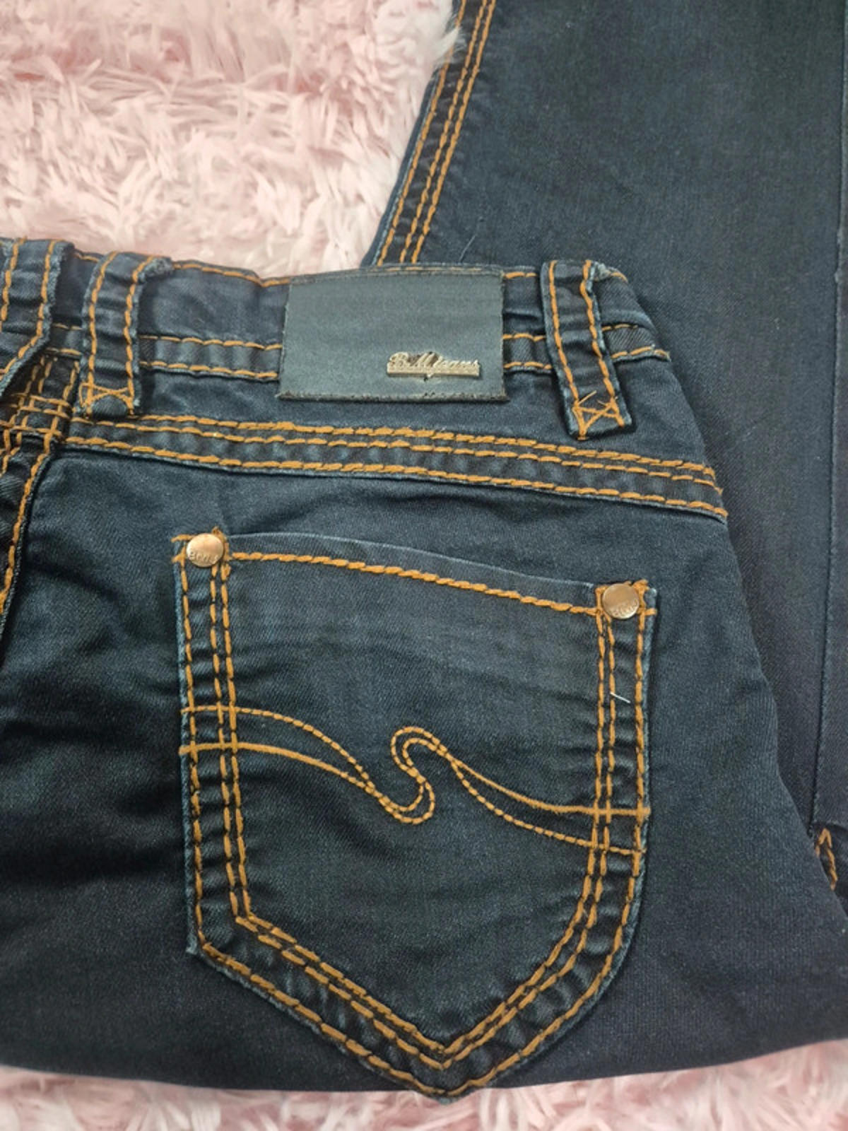 Vintage Y2K Blue Monkey BM Denim Mid Rise Straight Leg Jeans UK size 10