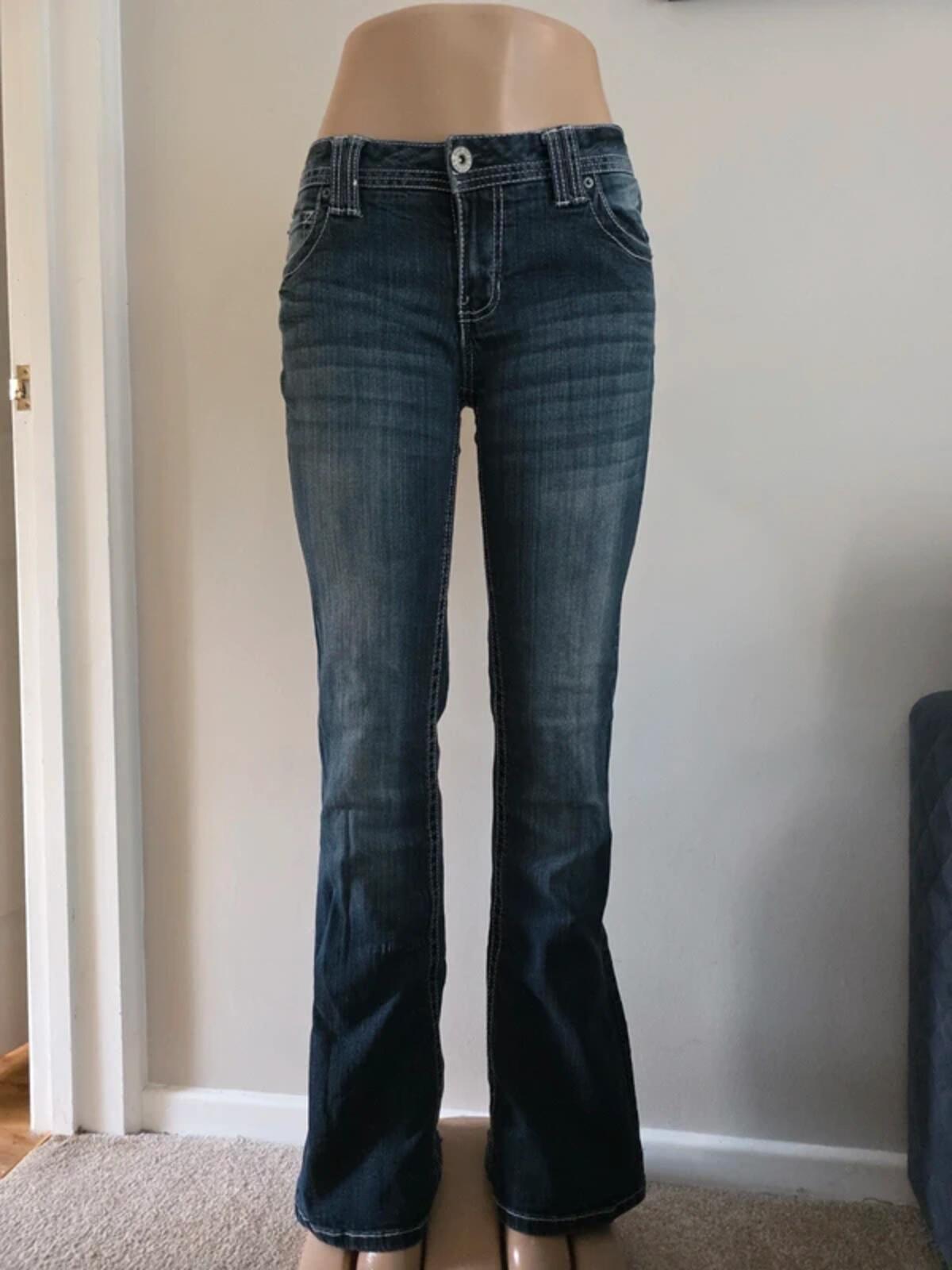 Rue 21 Mid Rise Bootcut Vintage Y2K Jeans UK Size 10/12 Tall