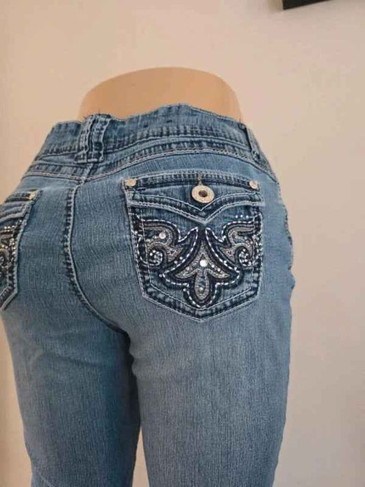 Roz & Ali Mid Rise Straight Vintage Y2K Jeans UK Size 12