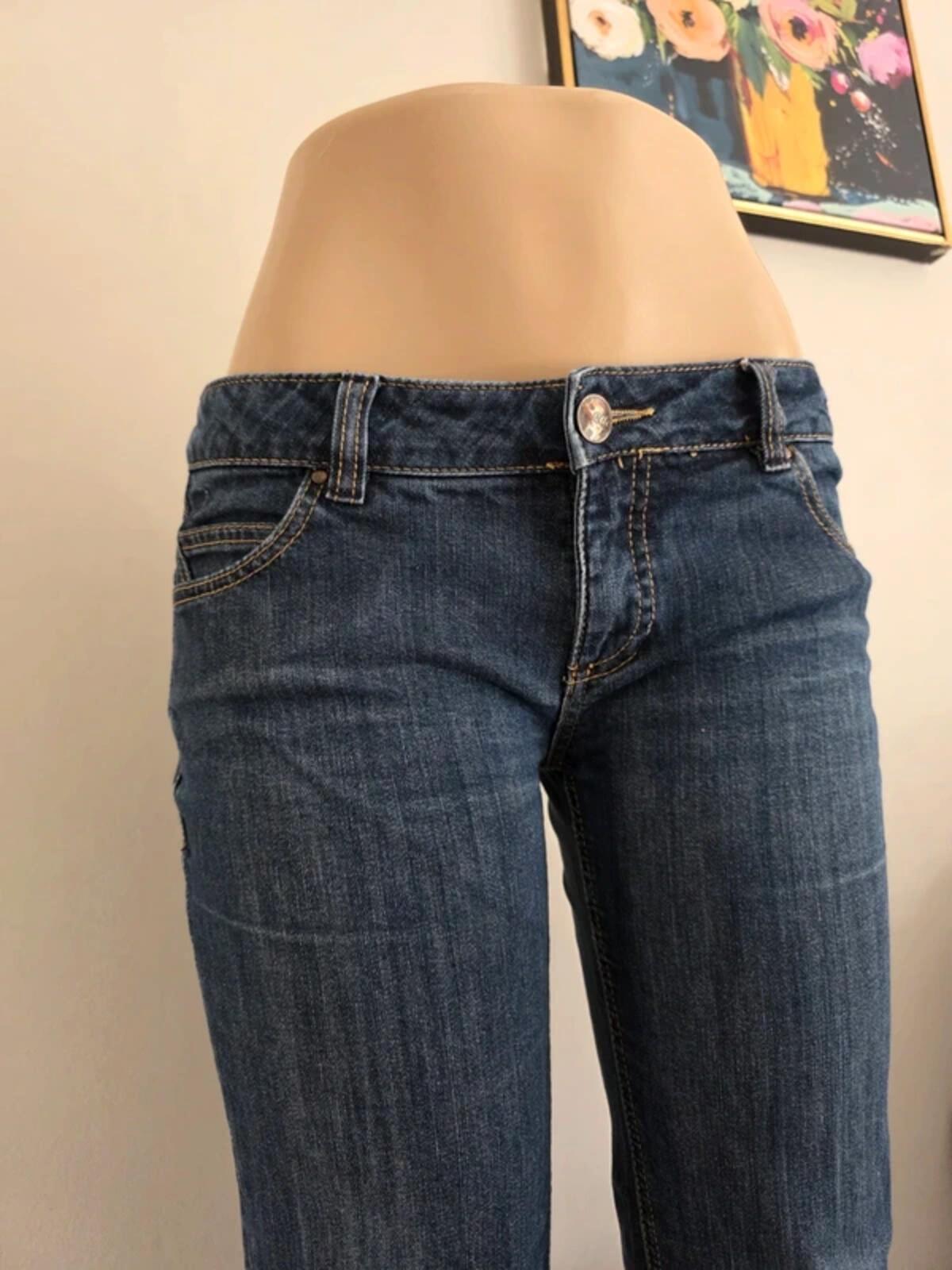 EDC By Esprit Ultra Low Rise Cropped Jeans UK Size 10
