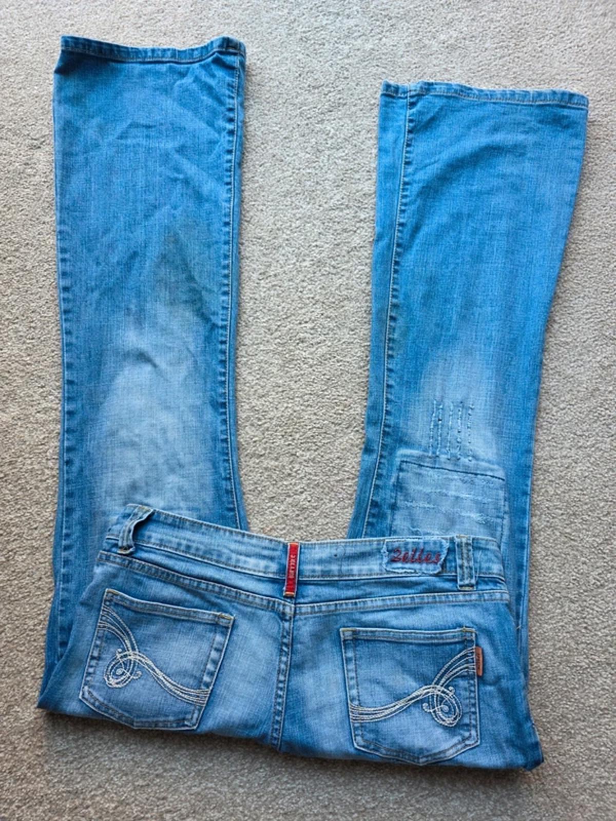 Vintage Y2K 2 Elles Low Rise Bootcut Jeans UK Size 14 Tall