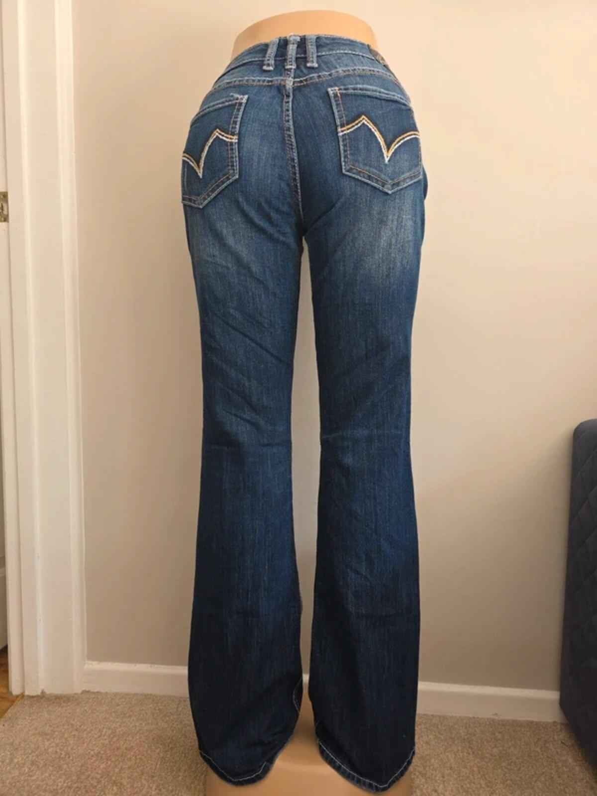 Vanity Low Rise Bootcut Vintage Y2K Jeans UK Size 8/10 Tall