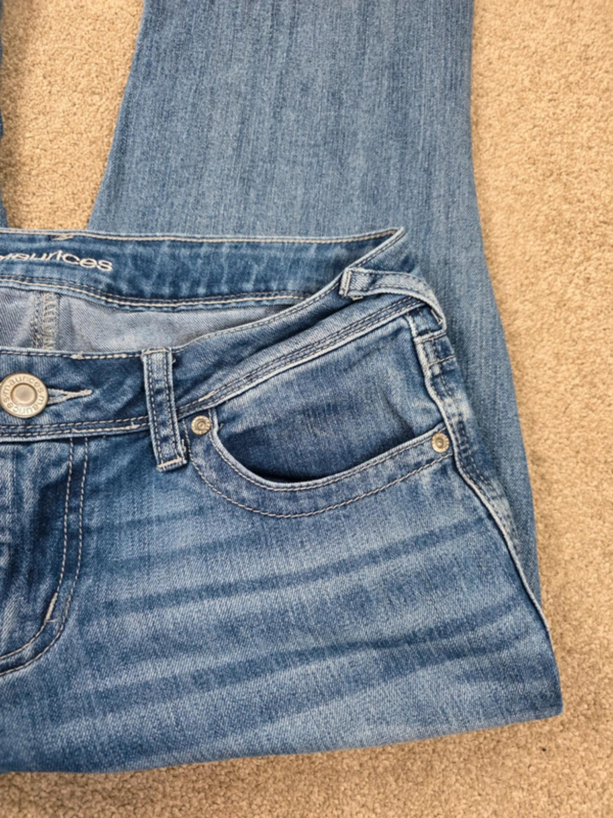 Vintage Y2K Maurice’s Low Rise Bootcut Jeans UK Size 12 Petite