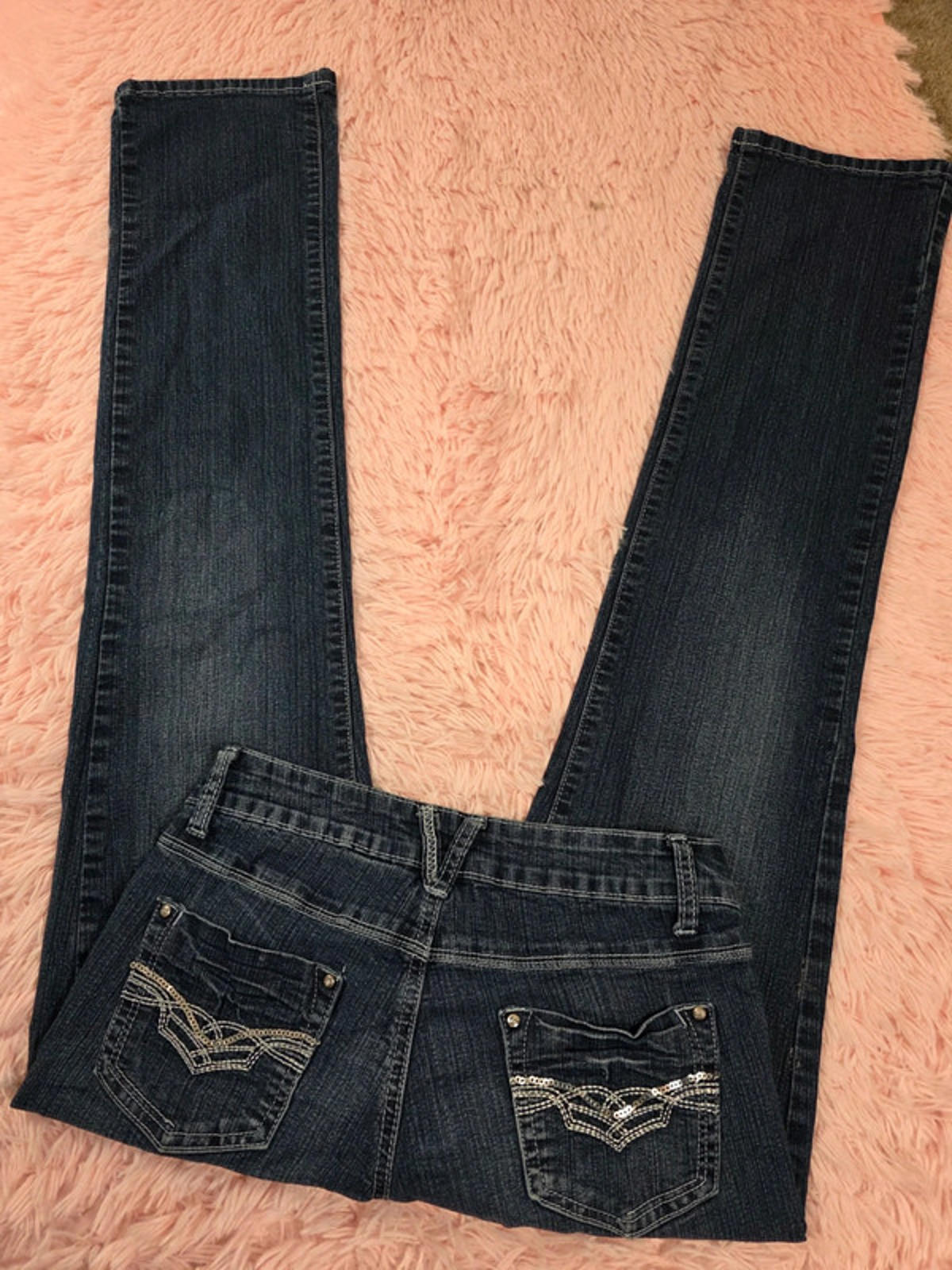 Y2K Give Me 5ive Super Low Rise Bootcut Jeans UK Size 8