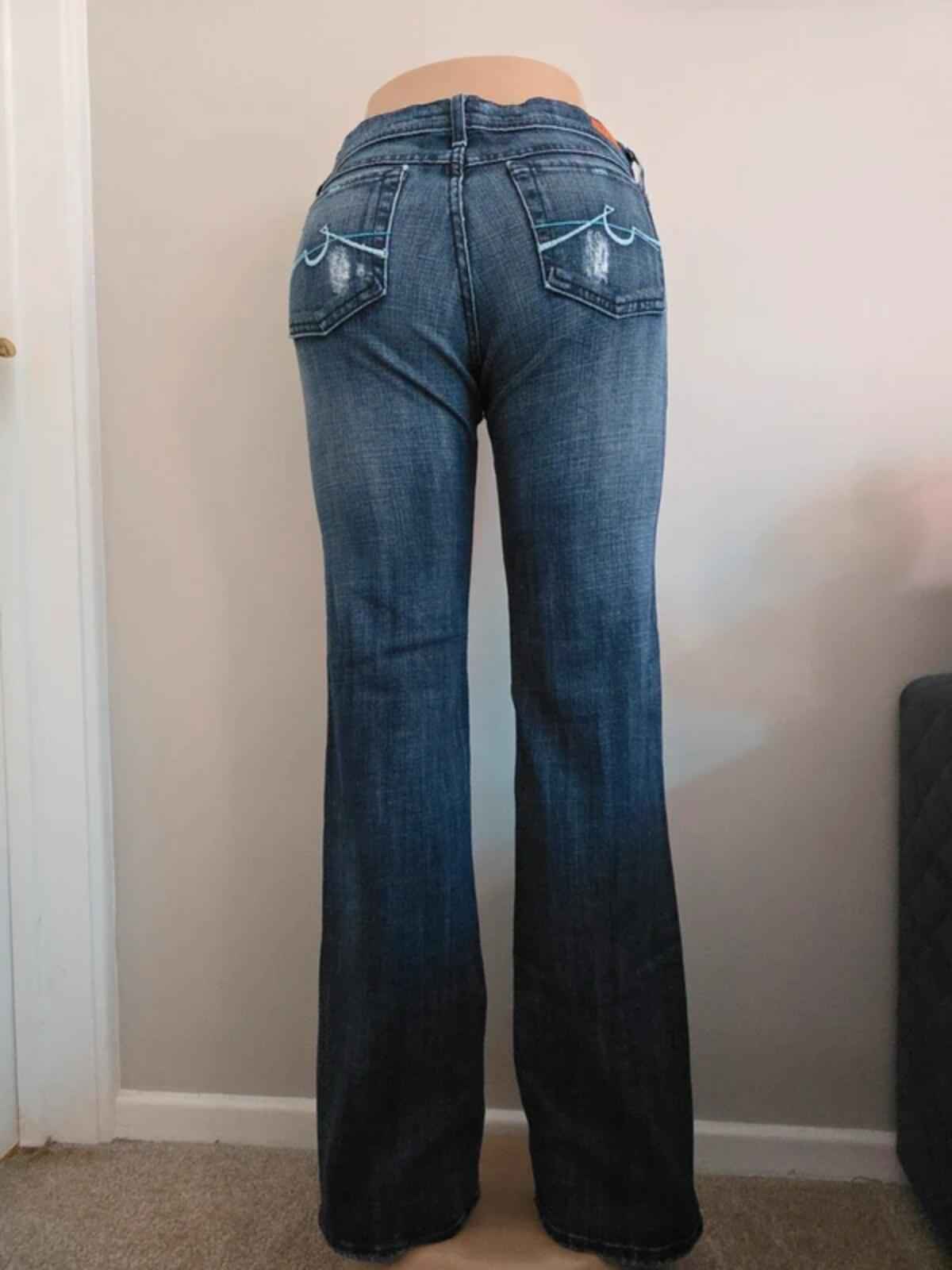 Plastic by Sly Low Rise Bootcut Vintage Y2K Jeans UK Size 10 Tall