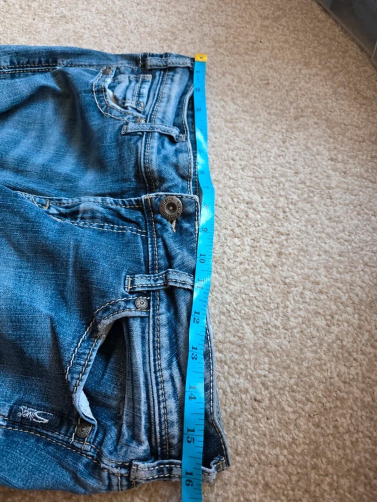 Silver Jeans Mid Rise Slim Bootcut Jeans UK Size 12