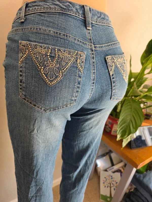 Vintage Y2K Style & Co Mid Rise Capri Jeans UK Size 10