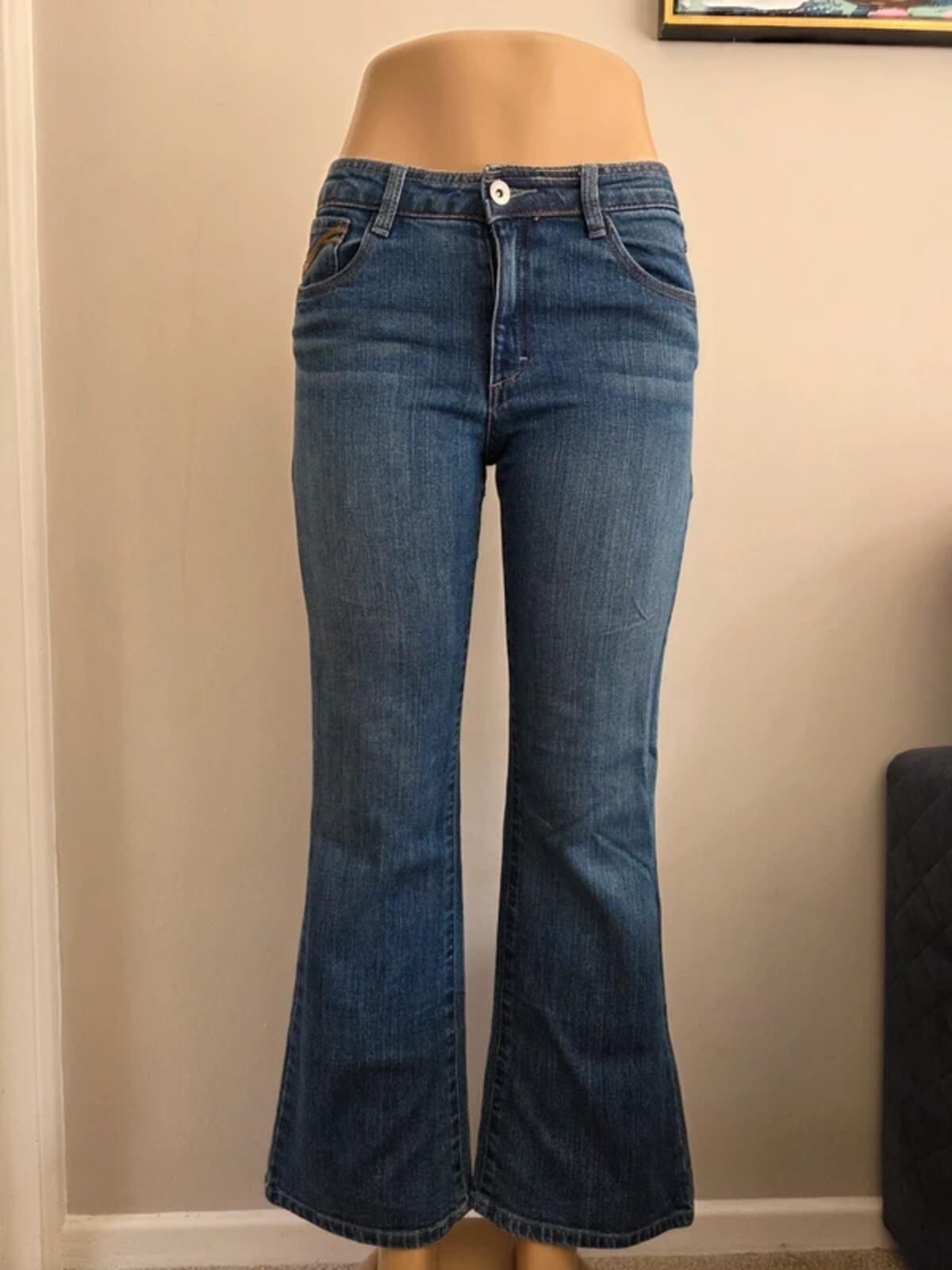 Arizona Mid Rise Flared Jeans UK Size 8 Petite