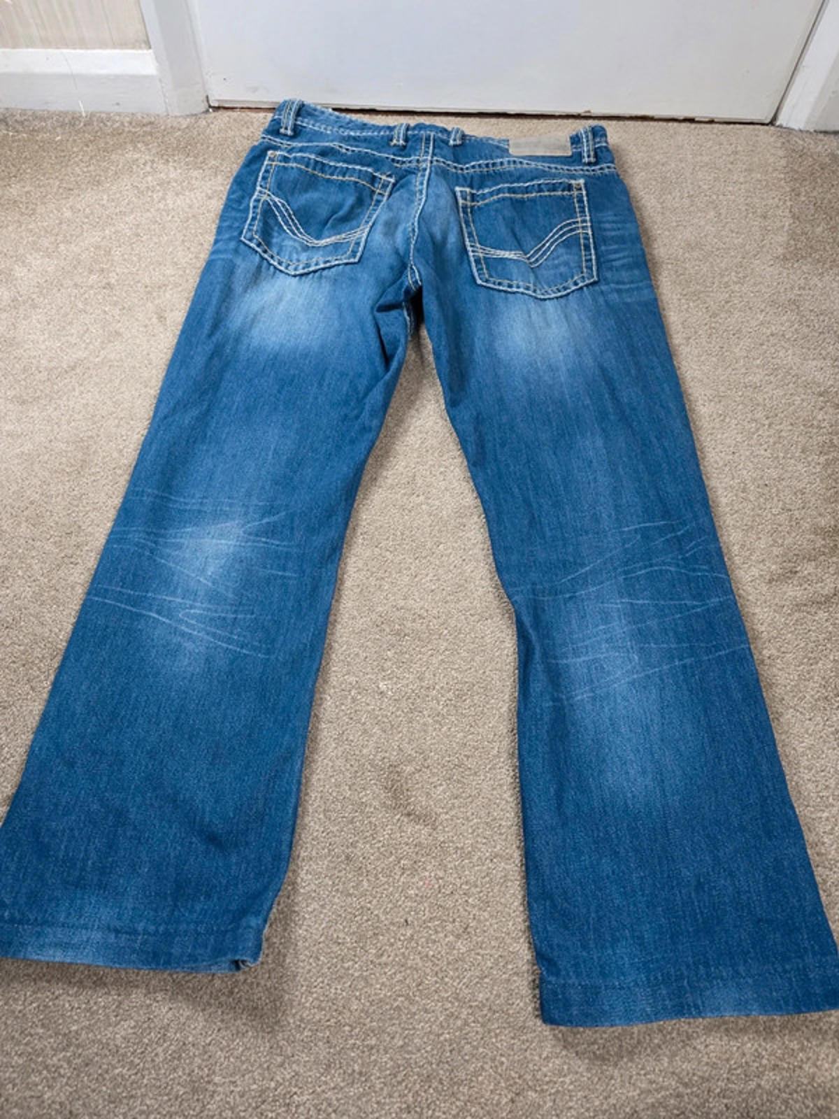 Vintage Y2K Denim 1982 Mid Rise Straight Jeans UK Size 14 Petite
