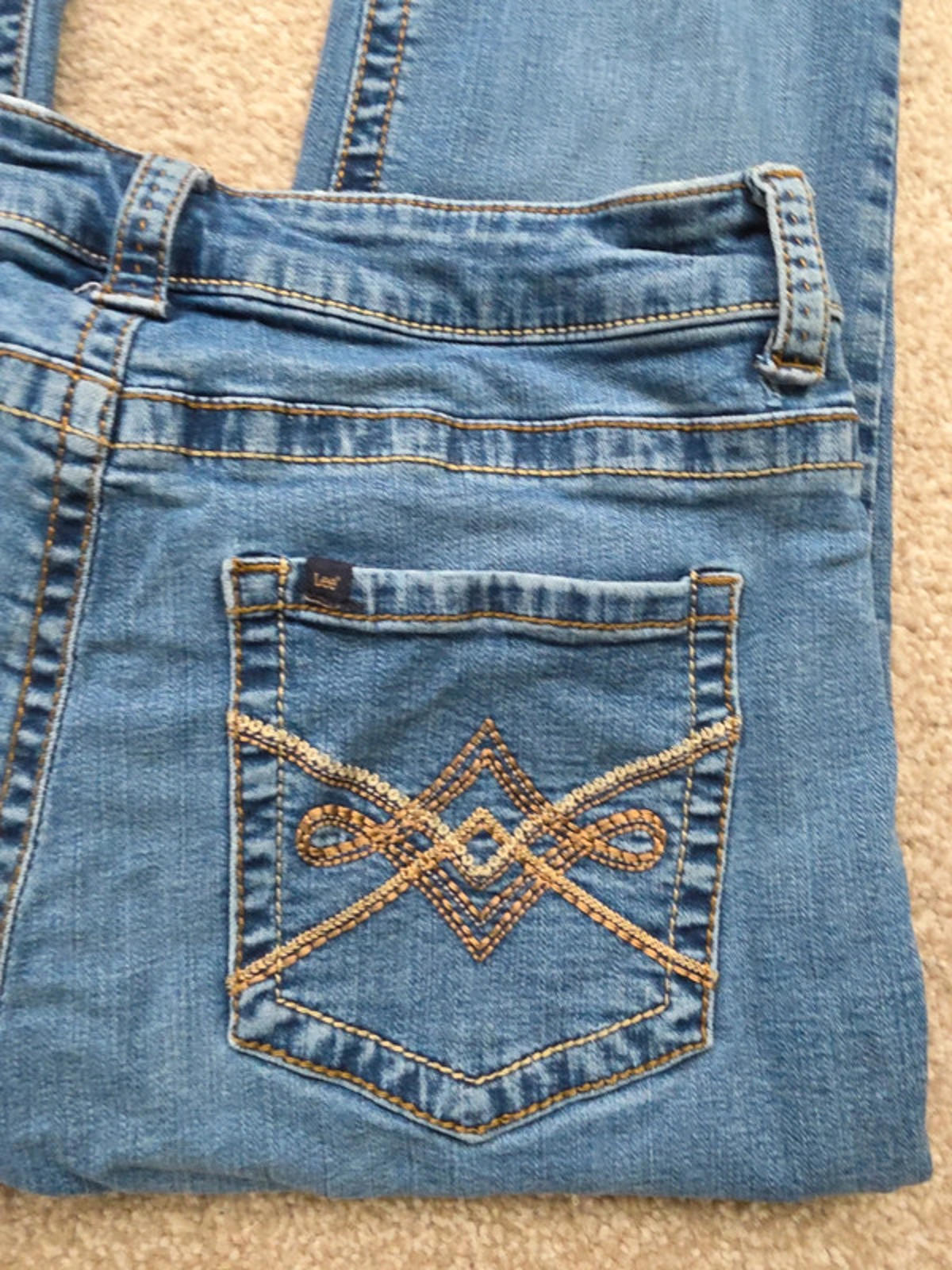 Vintage Y2K Lee Mid Rise Bootcut Jeans UK Size 10 Petite