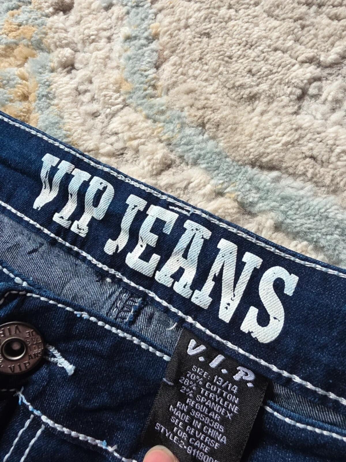 VIP Jeans High Rise Capri Vintage Y2K Jeans UK Size 16/18