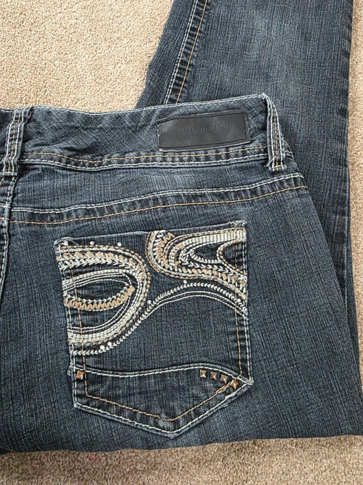 Vintage Y2K Twentyone Black Low Rise Skinny Jeans UK Size 14