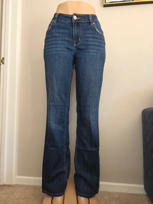 Maurices Mid Rise Bootcut Vintage Y2K Jeans UK Size 14 Tall