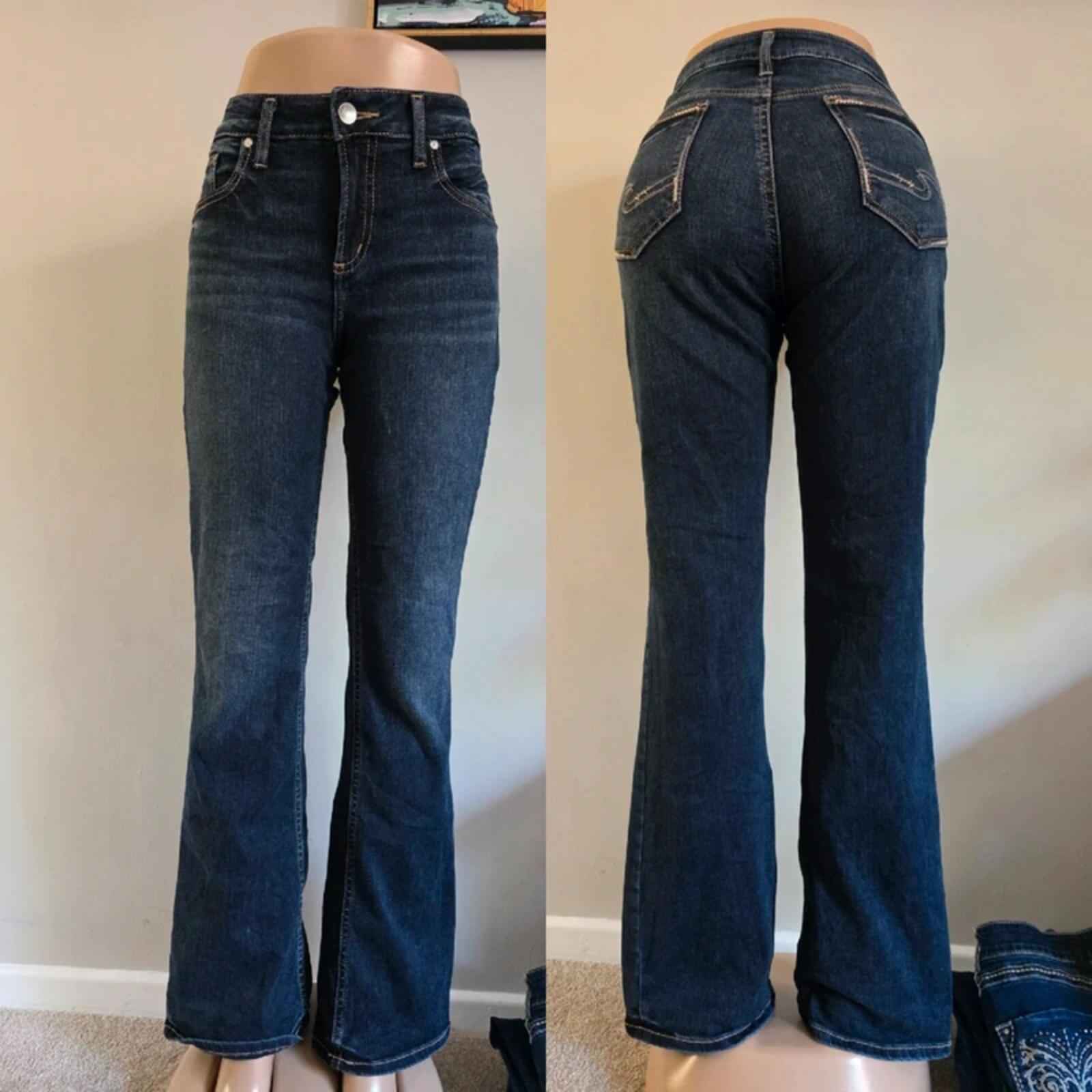 Silver Jeans Mid Rise Bootcut Jeans UK Size 12 Tall
