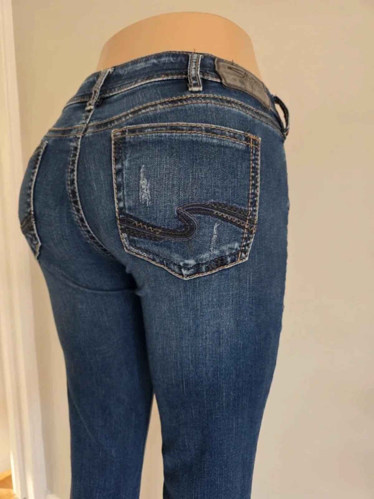 Vintage Y2K Silver Jeans Mid Rise Bootcut Jeans UK Size 12