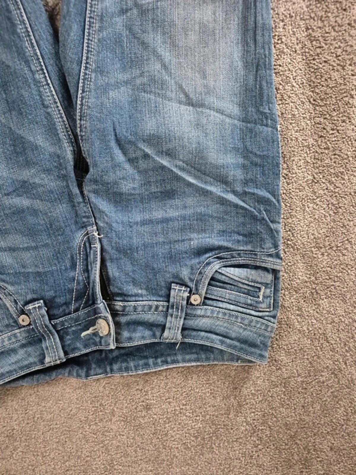 Vintage Y2K Rhinestone Low Rise straight Jeans – UK 10/12