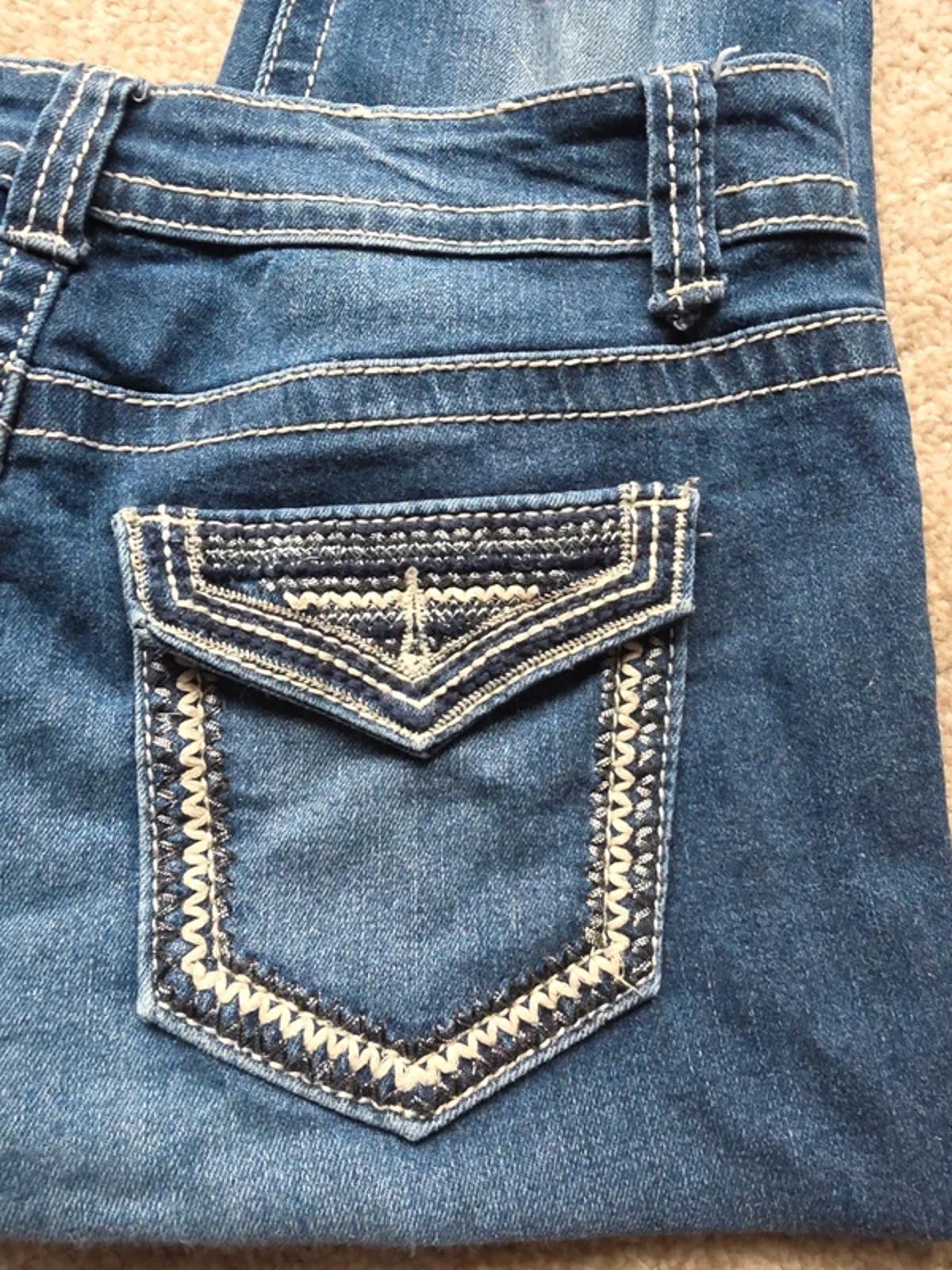 Vintage Y2K Vanilla Star Mid Rise Skinny Jeans UK Size 12