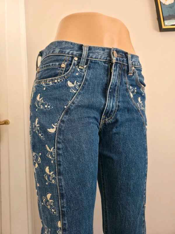 Vintage Y2K Billionaire Boys Club Mid Rise Straight Jeans UK Size 8/10
