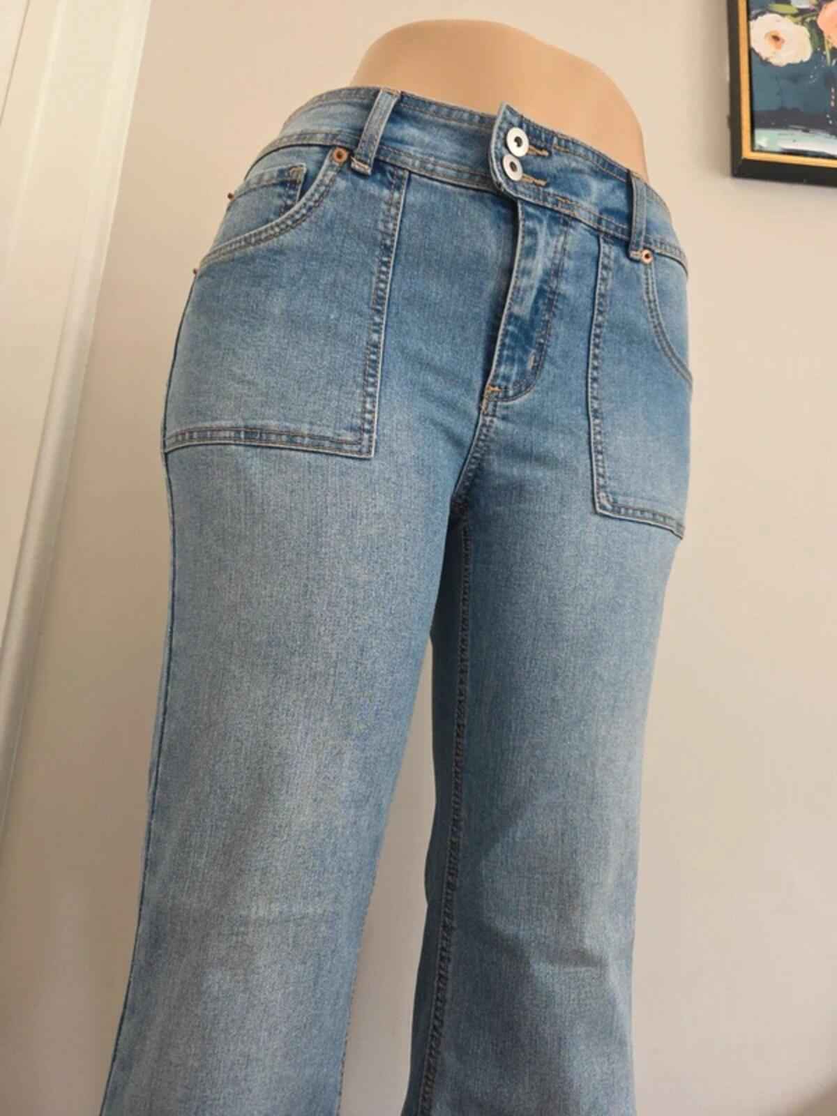No Boundaries Mid Rise Flared Jeans UK Size 14