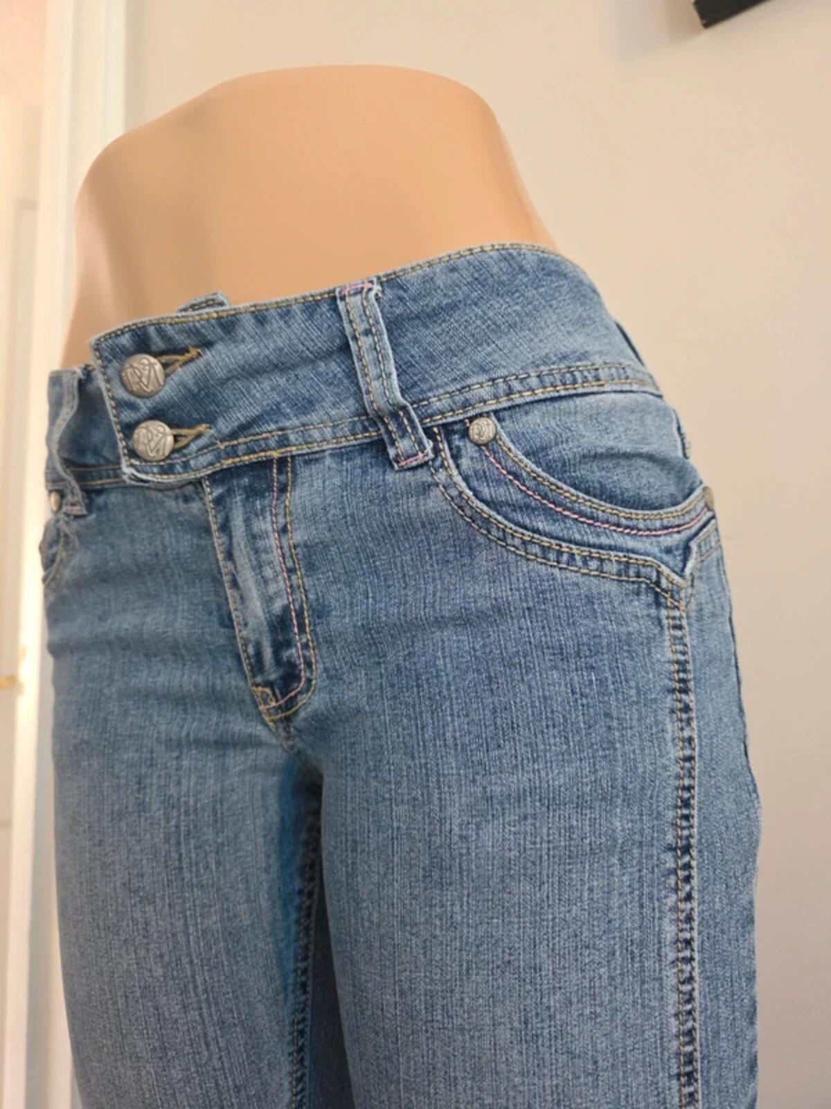 RVT Mid Rise Flared Vintage Y2K Jeans UK Size 8 Petite