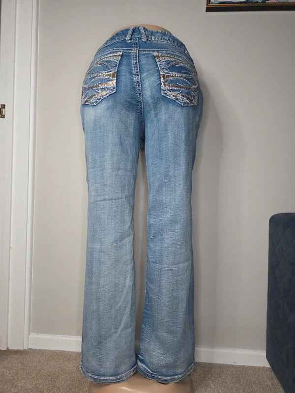 Amethyst Jeans Mid Rise Bootcut Vintage Y2K Jeans UK Size 20/22