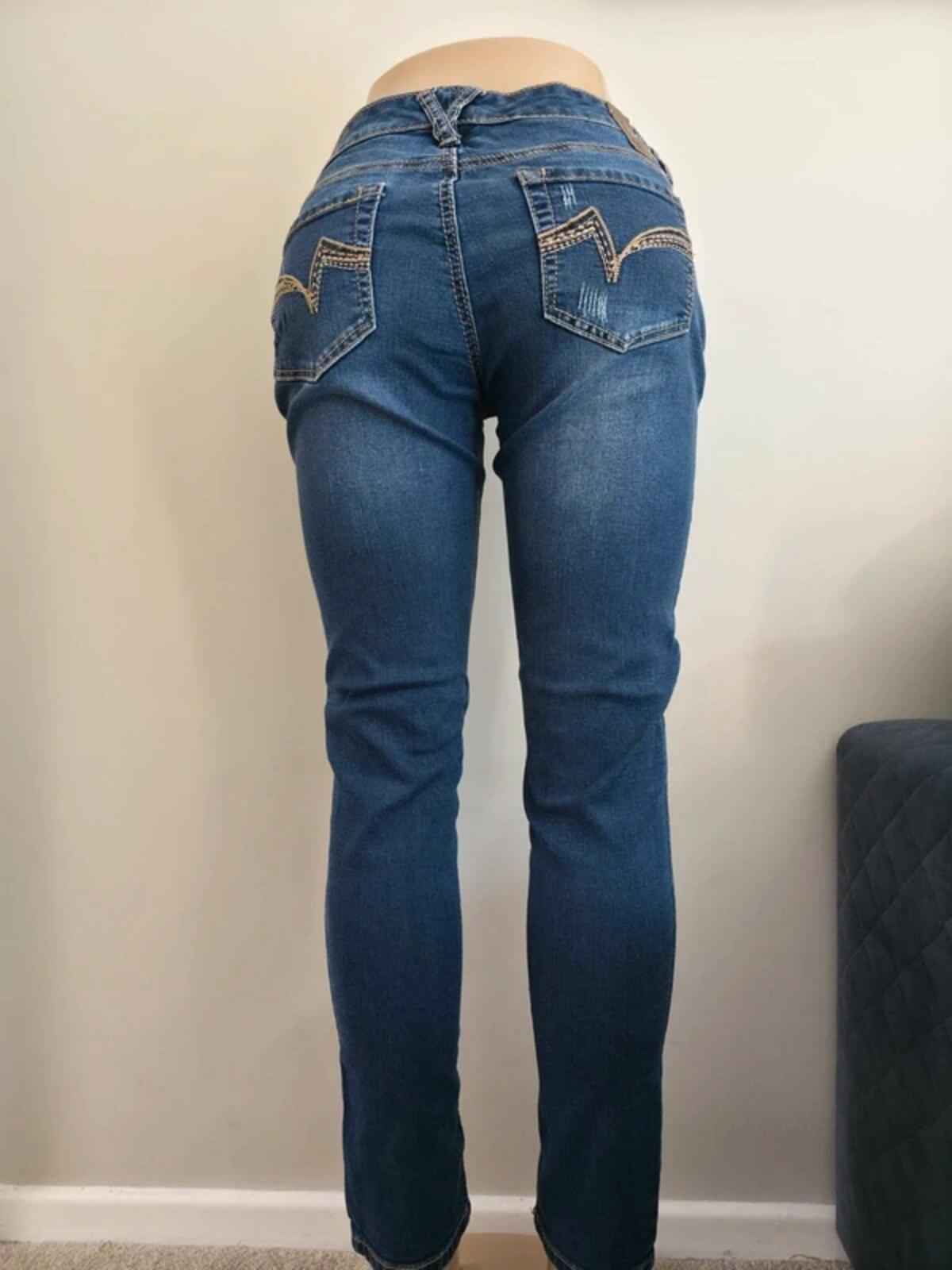 Vanity Vintage Y2K Petite Low Rise Skinny Jeans UK Size 10