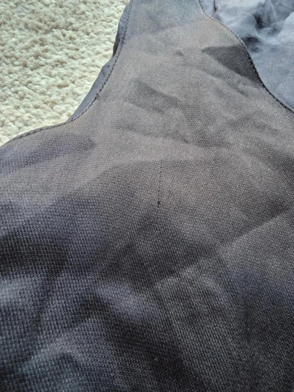 Vintage Y2K GVB Black Beaded Flower Vest Top UK Size 14