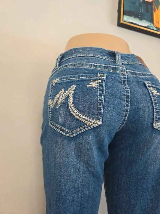 Maurices Mid Rise Loose Bootcut Vintage Y2K Jeans UK Size 8/10