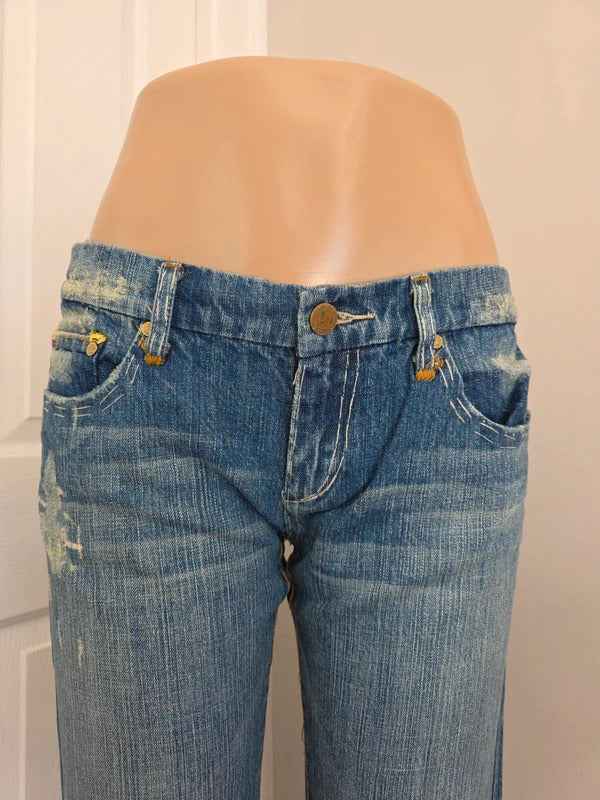 Joe’s Jeans Low Rise Relaxed Flared Vintage Y2K Jeans UK Size 10 Petite