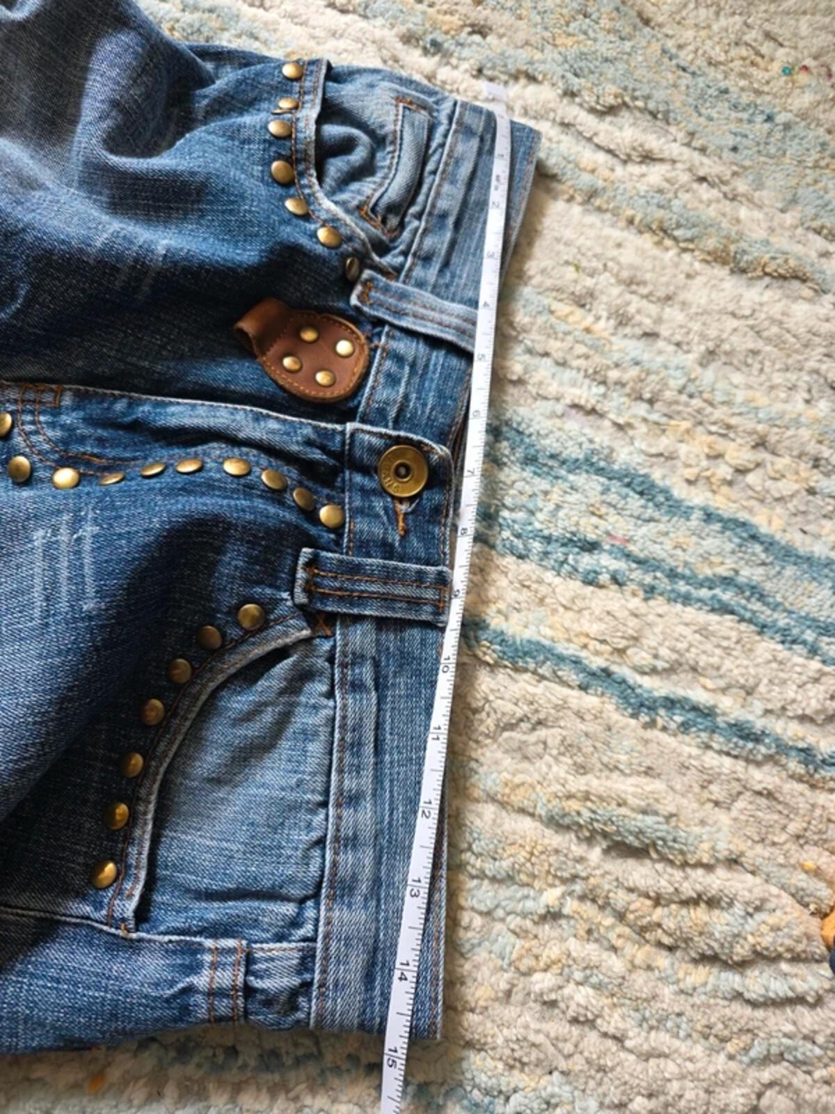 La Virtu Mid Rise Straight Vintage Y2K Jeans UK Size 8/10 Tall