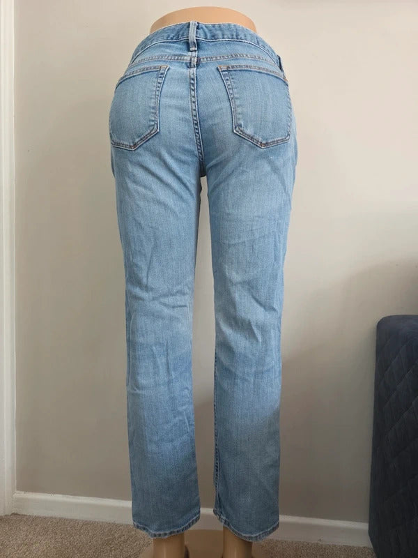 Gap 1969 Mid Rise Straight Vintage Y2K Jeans UK Size 10/12 Petite