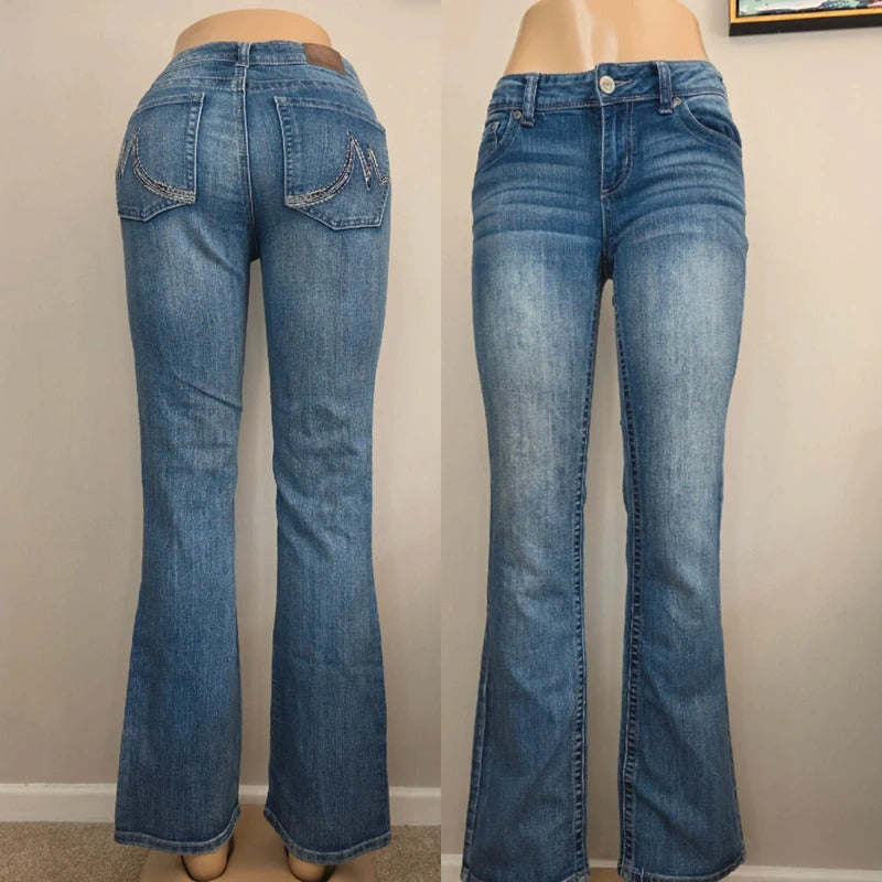 Maurices Low Rise Baby Bootcut Vintage Y2K Jeans UK Size 8