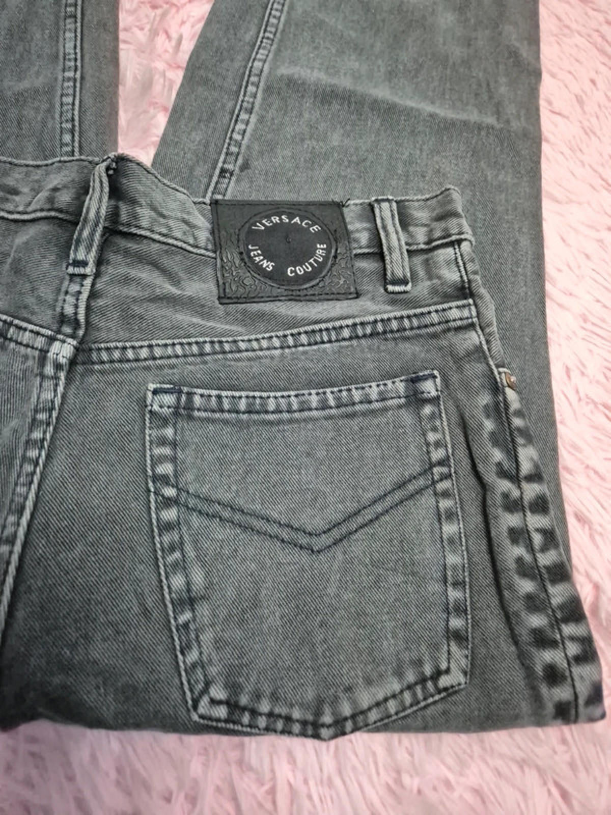 Vintage Y2K Versace Jeans Couture High Rise Straight Jeans UK 8