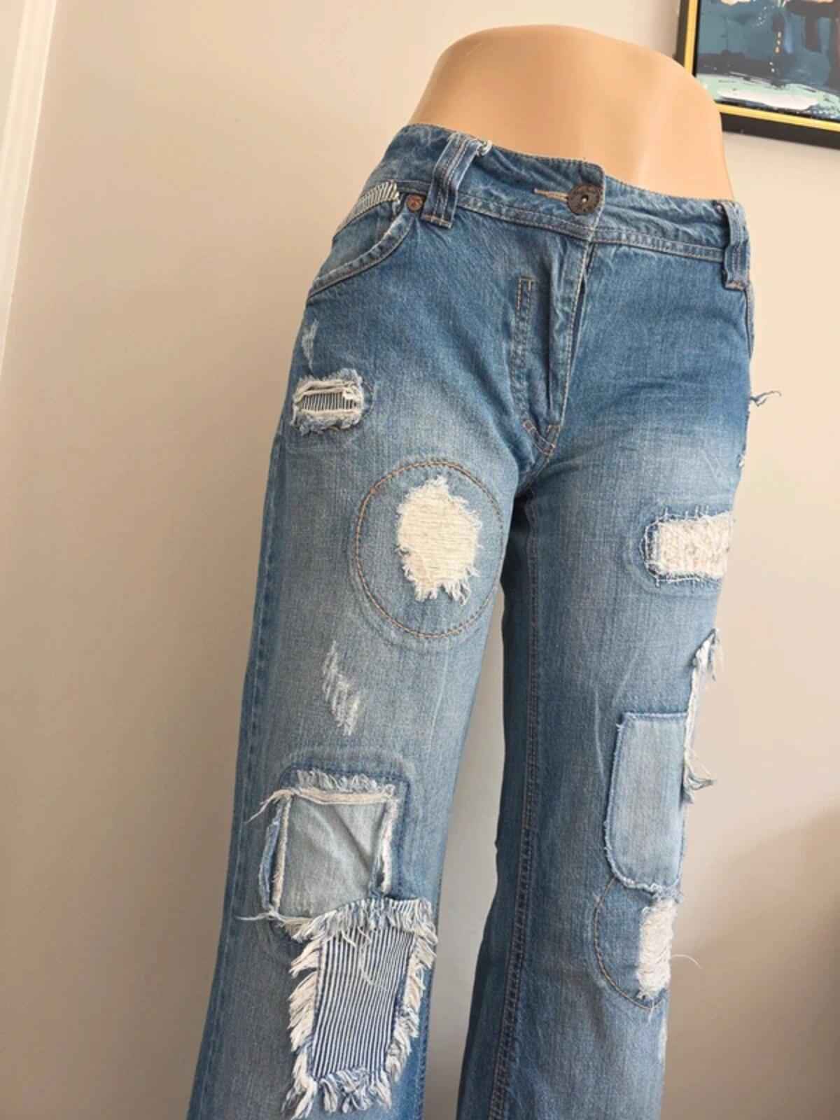 Next Vintage Y2K Mid Rise Relaxed Wide Leg Jeans UK Size 12